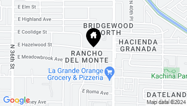 Map of 3923 E HAZELWOOD Street, Phoenix AZ, 85018