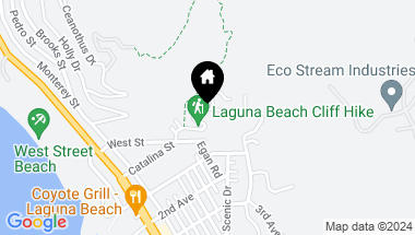 Map of 22172 Rico Road, Laguna Beach CA, 92651