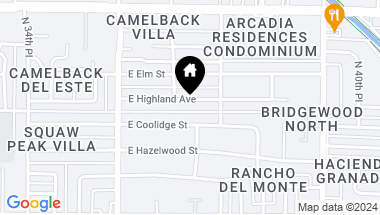 Map of 3709 E HIGHLAND Avenue, Phoenix AZ, 85018