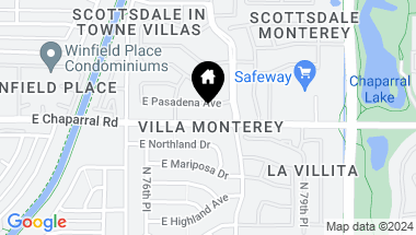 Map of 7734 E CHAPARRAL Road, Scottsdale AZ, 85250