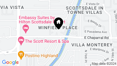 Map of 7436 E CHAPARRAL Road # B211, Scottsdale AZ, 85250