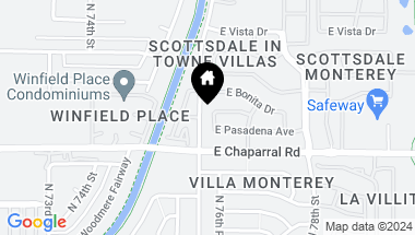 Map of 5026 N 76TH Place, Scottsdale AZ, 85250