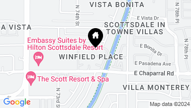 Map of 7436 E CHAPARRAL Road # 241B, Scottsdale AZ, 85250