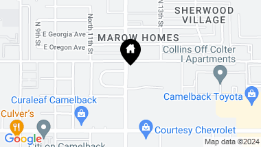 Map of 5135 N 12TH Street, Phoenix AZ, 85014