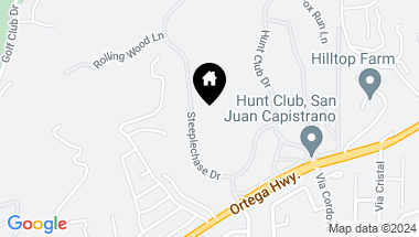 Map of 30912 Steeplechase Drive, San Juan Capistrano CA, 92675