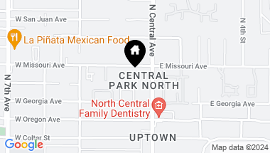 Map of 13 W MISSOURI Avenue, Phoenix AZ, 85013