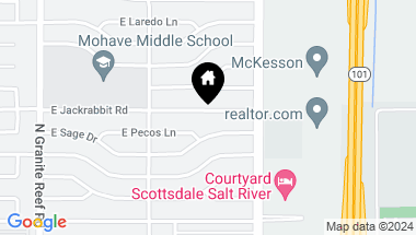 Map of 8707 E JACKRABBIT Road, Scottsdale AZ, 85250