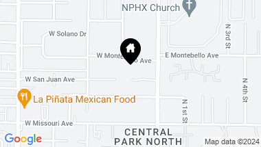 Map of 36 W SAN JUAN Avenue, Phoenix AZ, 85013