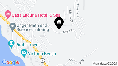 Map of 627 Nyes Place, Laguna Beach CA, 92651
