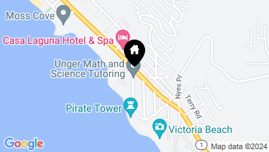 Map of 2604 Victoria, Laguna Beach CA, 92651