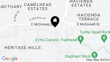 Map of 5850 N ECHO CANYON Lane, Phoenix AZ, 85018
