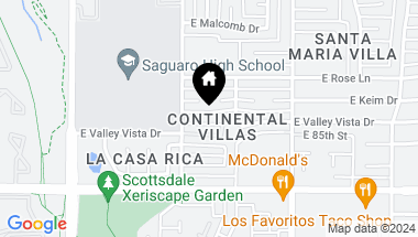 Map of 8220 E VALLEY VISTA Drive, Scottsdale AZ, 85250