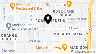 Map of 1428 E ROSE Lane, Phoenix AZ, 85014