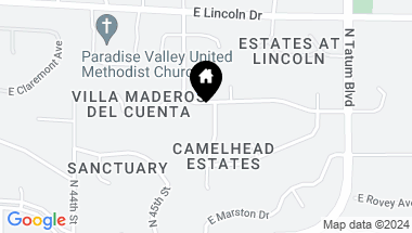 Map of 4615 E ARROYO VERDE Drive, Paradise Valley AZ, 85253
