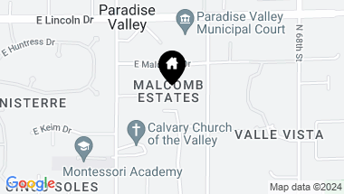 Map of 6480 E ARROYO VERDE Drive, Paradise Valley AZ, 85253