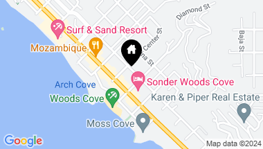 Map of 1945 Glenneyre Street, Laguna Beach CA, 92651
