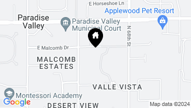 Map of 6601 E Malcomb Drive, Paradise Valley AZ, 85253