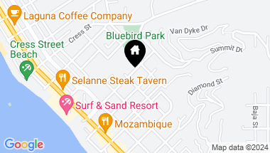 Map of 525 Bluebird Canyon Drive, Laguna Beach CA, 92651