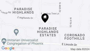 Map of 6623 N HILLSIDE Drive, Paradise Valley AZ, 85253