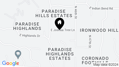 Map of 4451 E Joshua Tree Lane, Paradise Valley AZ, 85253