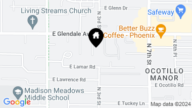 Map of 6809 N 2ND Place, Phoenix AZ, 85012