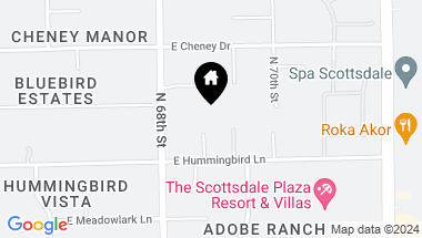 Map of 6836 E HUMMINGBIRD Lane, Paradise Valley AZ, 85253