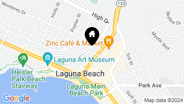 Map of 189 Lower Cliff Drive, Laguna Beach CA, 92651