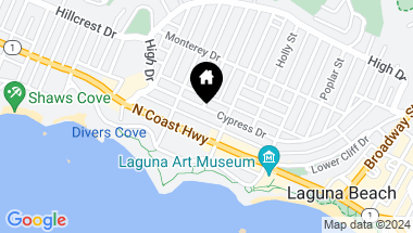 Map of 437 Cypress Drive B, Laguna Beach CA, 92651