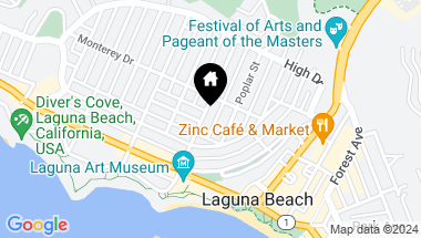 Map of 361 Aster Street, Laguna Beach CA, 92651