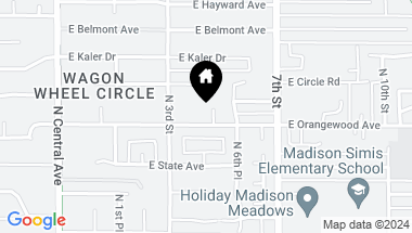 Map of 336 E ORANGEWOOD Avenue, Phoenix AZ, 85020