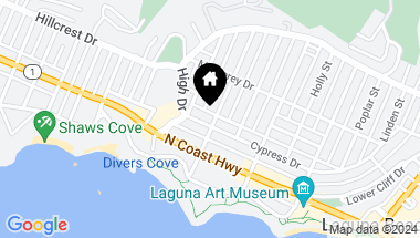 Map of 304 Myrtle Street, Laguna Beach CA, 92651
