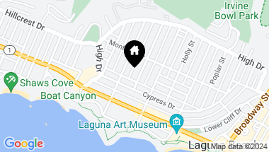 Map of 332 Locust Street, Laguna Beach CA, 92651