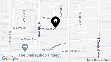 Map of 343 W KALER Drive, Phoenix AZ, 85021