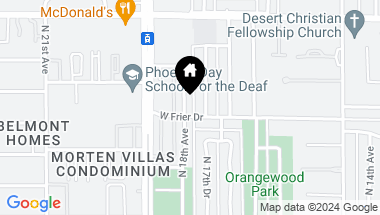 Map of 7709 N 18TH Avenue, Phoenix AZ, 85021