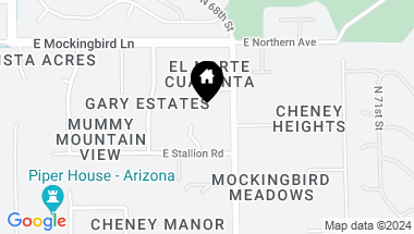 Map of 7740 N MOCKINGBIRD Lane, Paradise Valley AZ, 85253