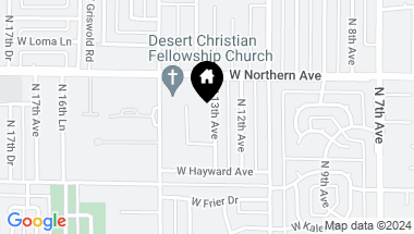 Map of 7828 N 13TH Avenue, Phoenix AZ, 85021