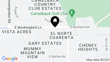 Map of 6721 E Mockingbird Lane, Paradise Valley AZ, 85253