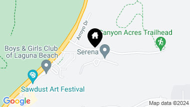Map of 247 Canyon Acres B, Laguna Beach CA, 92651