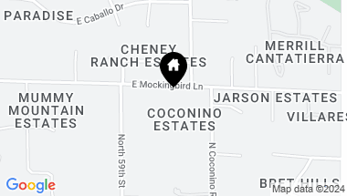 Map of 5969 E MOCKINGBIRD Lane, Paradise Valley AZ, 85253