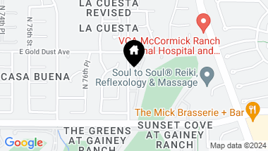 Map of 10040 N 78TH Place, Scottsdale AZ, 85258