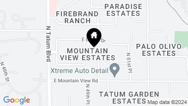 Map of 9846 N 50TH Street, Paradise Valley AZ, 85253