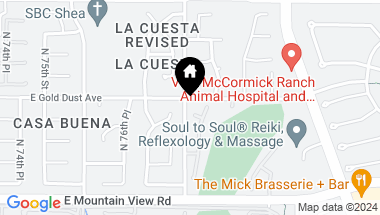Map of 10100 N 78TH Place, Scottsdale AZ, 85258