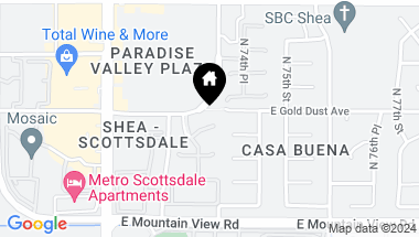 Map of 7386 E ONYX Court, Scottsdale AZ, 85258