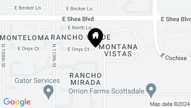 Map of 11143 E ONYX Court, Scottsdale AZ, 85259