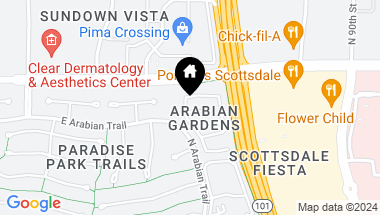 Map of 8730 E BELGIAN Trail, Scottsdale AZ, 85258