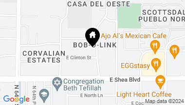 Map of 6726 E CLINTON Street, Scottsdale AZ, 85254