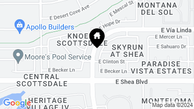 Map of 10830 N 106TH Place, Scottsdale AZ, 85259