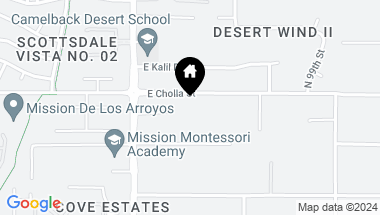 Map of 9705 E CHOLLA Street, Scottsdale AZ, 85260