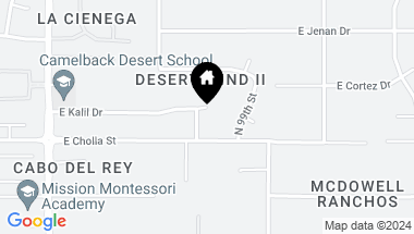 Map of 9895 E KALIL Drive, Scottsdale AZ, 85260