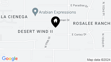 Map of 10022 E CORTEZ Drive, Scottsdale AZ, 85260